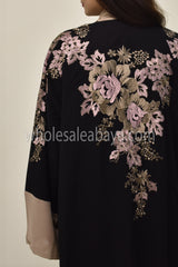 Colourful Back Blossom Abaya - 30314