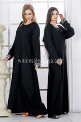 Minimal Plain Black Abaya - 30325