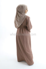Nida Fabric Plain Abaya with Matching Belt 30418 C1