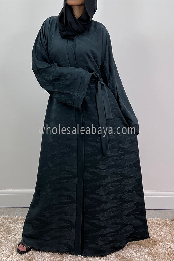 Classic Jacquard Fabric  Abaya 30051