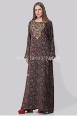 Premium Designer Closed Nida Women Kaftan & Farasha 40239