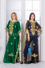 Georgette Loose Fall Farasha Kaftan 40255