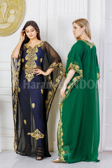 Georgette Loose Fall Farasha Kaftan 40255