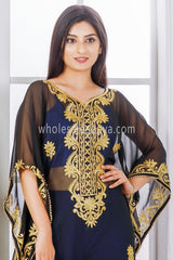 Georgette Loose Fall Farasha Kaftan 40255