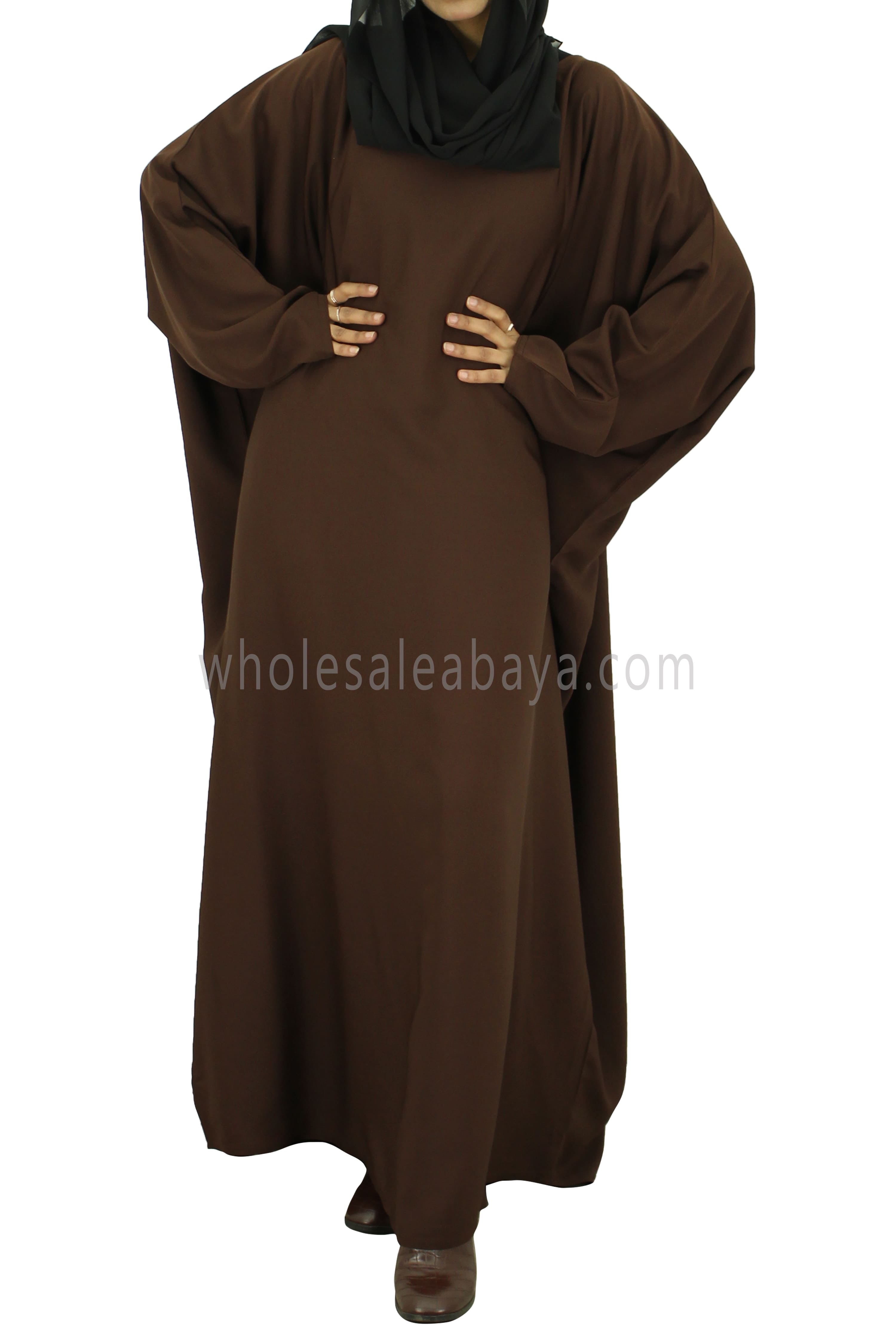 Butterfly Abaya C-5 Coffee Brown