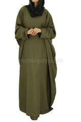Butterfly Abaya C-6 Olive Green