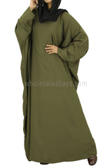 Butterfly Abaya C-6 Olive Green