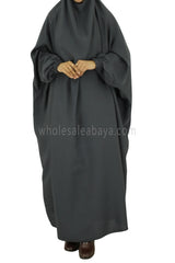 2 piece Jilbab With Naqaab C-4 Charcoal Grey