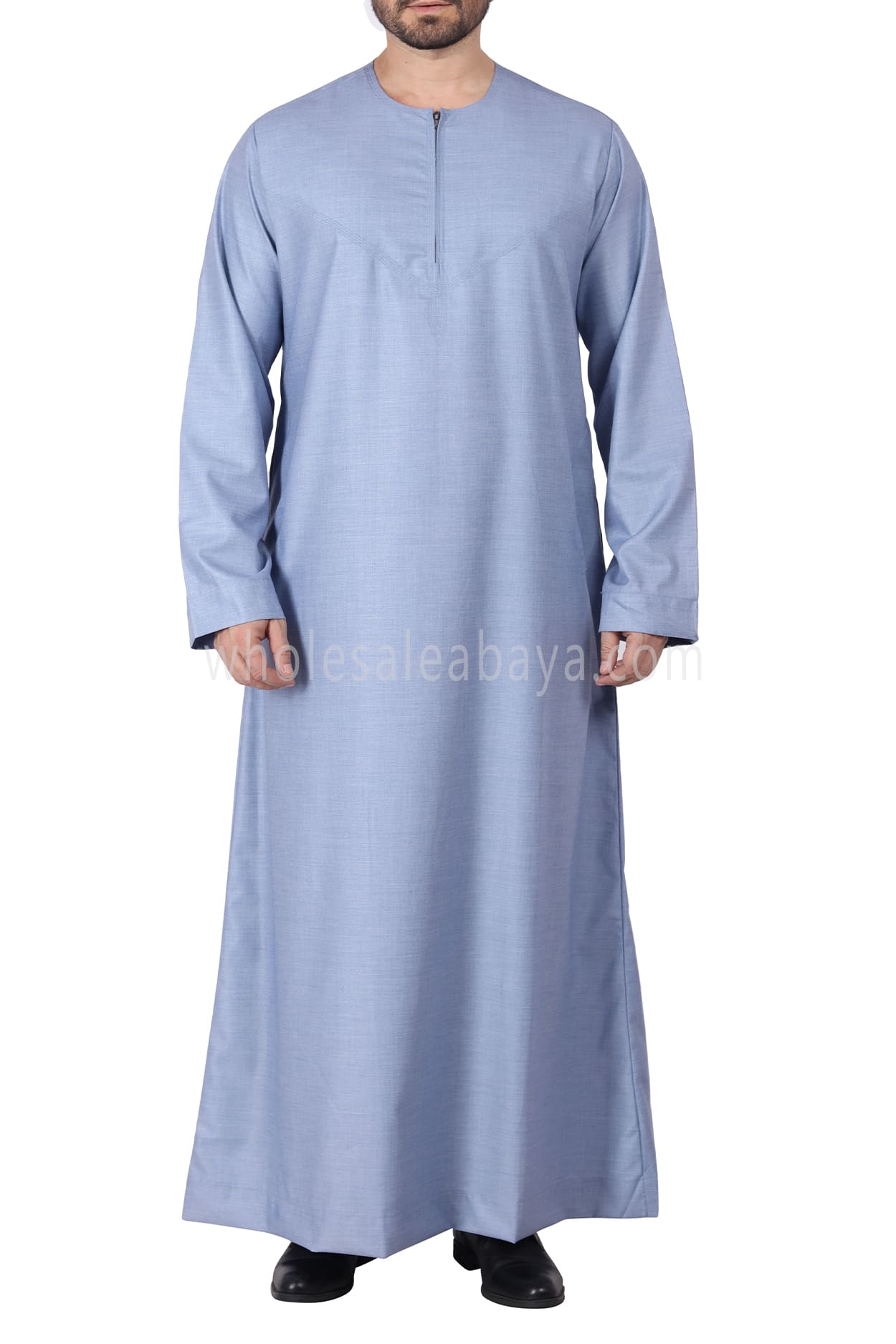 Men's Plain Omani Style Thoube 90008 Sky Blue