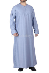 Men's Plain Omani Style Thoube 90008 Sky Blue