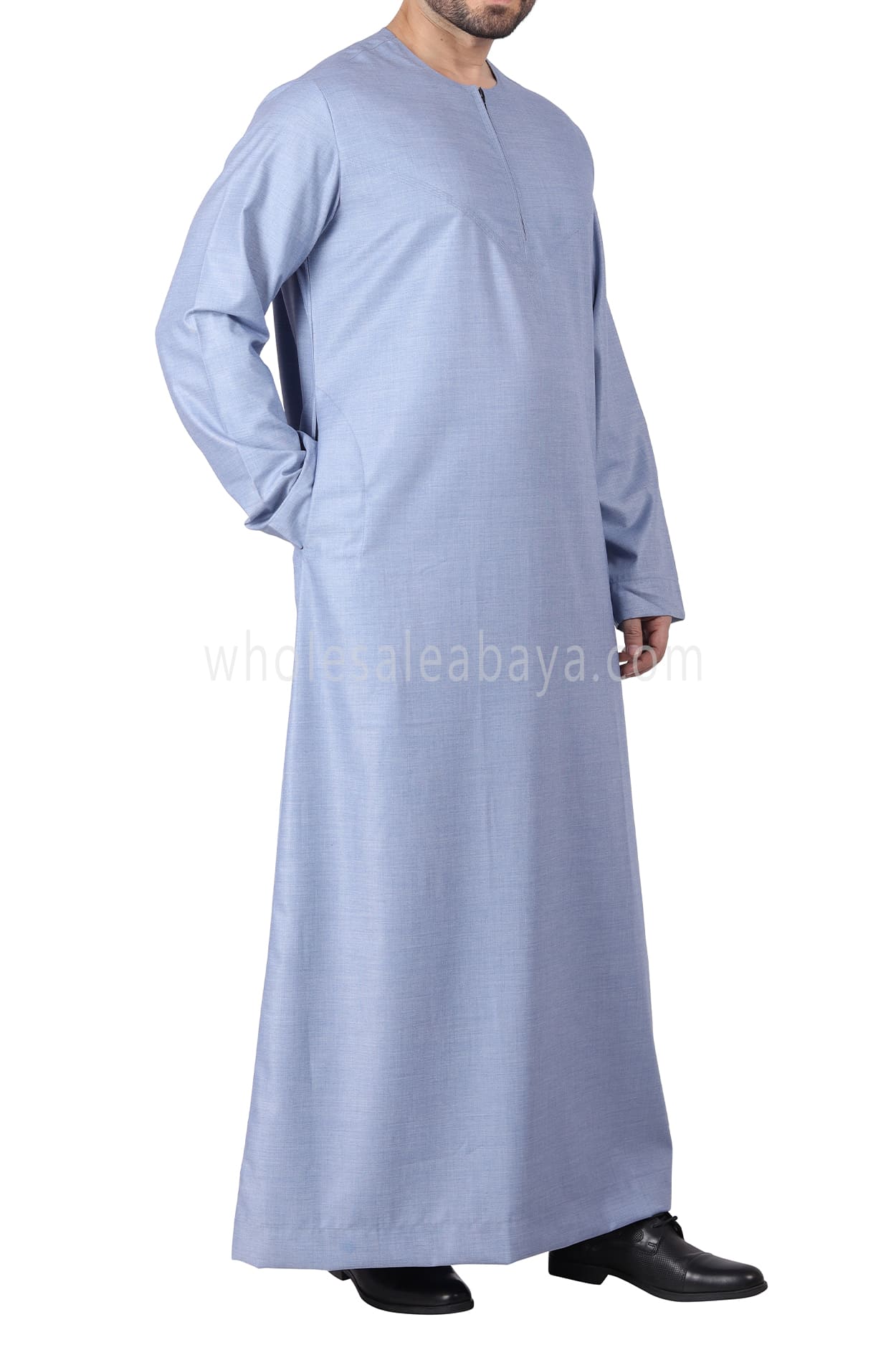 Men's Plain Omani Style Thoube 90008 Sky Blue