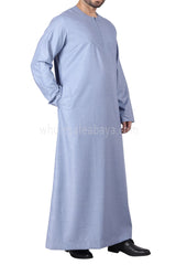 Men's Plain Omani Style Thoube 90008 Sky Blue