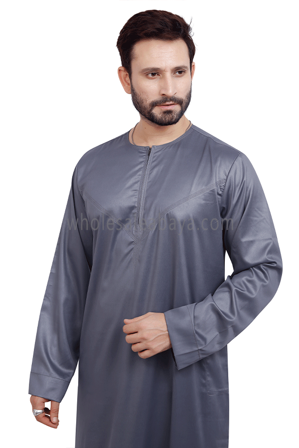 Men's Omani Style Thoube 90008 S Grey