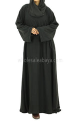 A Premium Nida Fabric Plain Close Abaya With Matching Belt 30418 C2