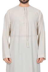 Men's Traditional Emirati Style Thoube 90008 ER Cream Zibda