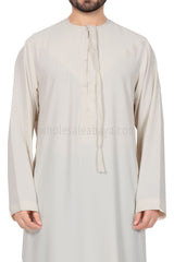 Men's Traditional Emarati Style Thoube 90008 ER Cream Zibda