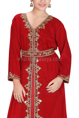 Girls Moroccan Style Handwork Kaftan 70047