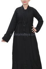 Girls exclusive Designer Nida  Abaya with drawstring belt 70081