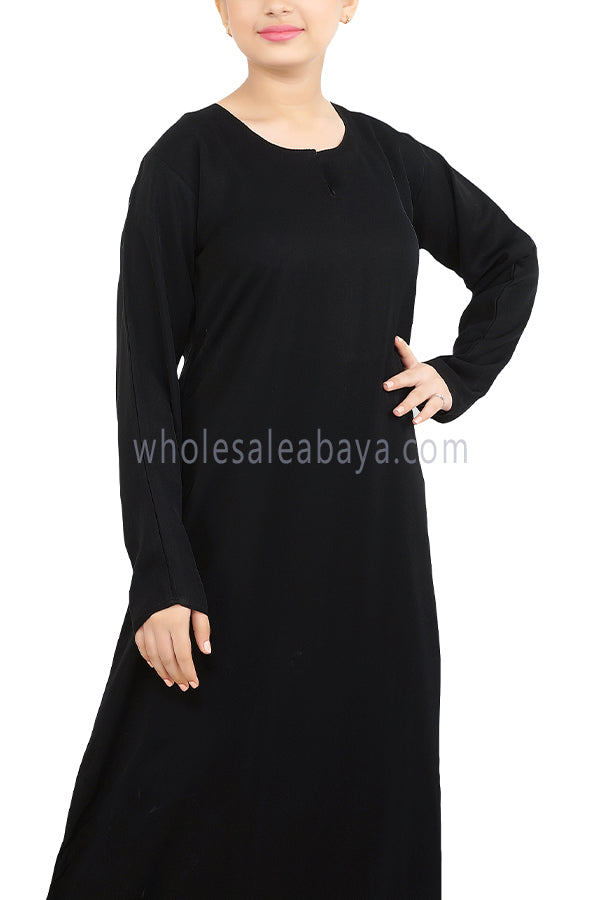 Girls Plain Nida Abaya 70091