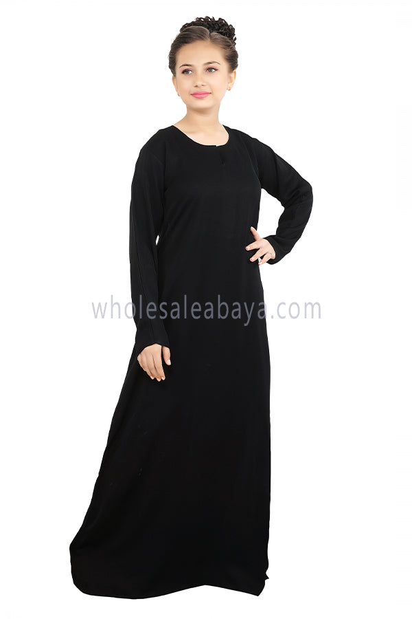 Girls Plain Nida Abaya 70091