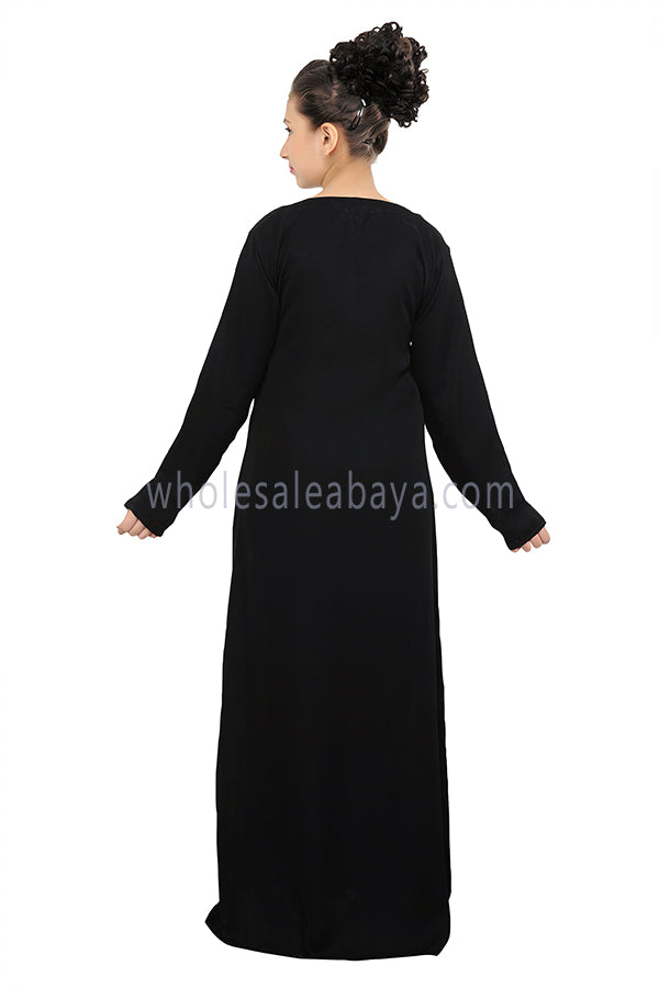 Girls Plain Nida Abaya 70091