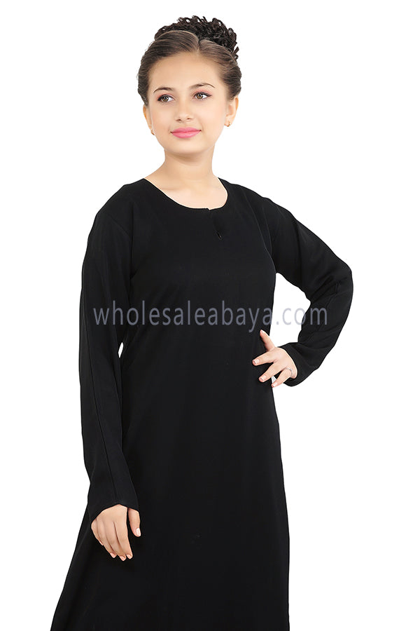 Girls Plain Nida Abaya 70091