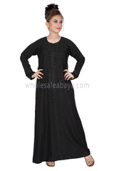 Nida Diamante Stonework Abaya 70094