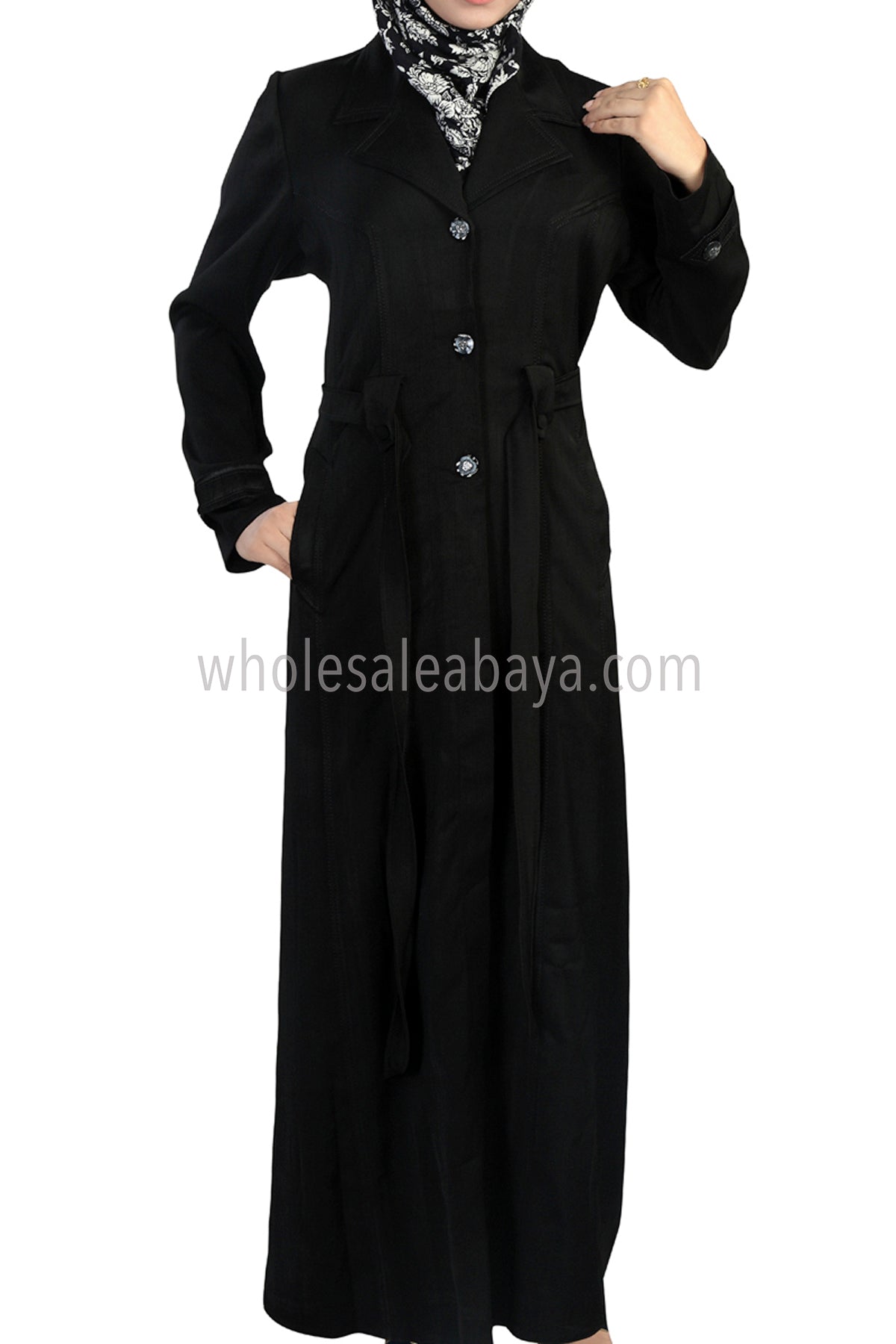 Turkish coat style abaya online sale