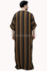 Moroccan Stripped Men's Thoube Half Sleeve 90040 ST23