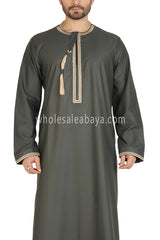 Embroidered Omani Thoube 90049 RL17 Green