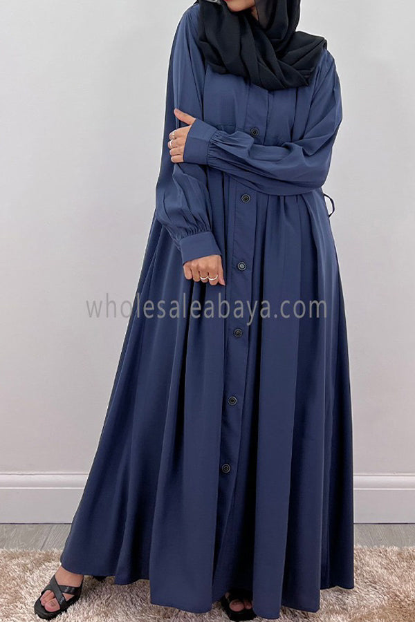 Latest Open Button C-44 Azure Blue