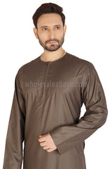 Latest Design Men's Omani Style Thoube 90008 RL21 Khaki Brown.