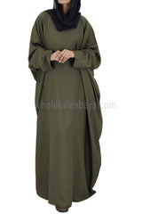 Butterfly Abaya C-6 Olive Green