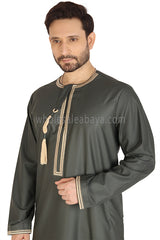 Embroidered Omani Thoube 90049 RL17 Green