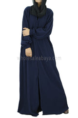 30051-E Fukro Navy Abaya Coat