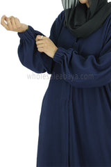 30051-E Fukro Navy Abaya Coat