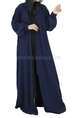 30051-E Fukro Navy Abaya Coat