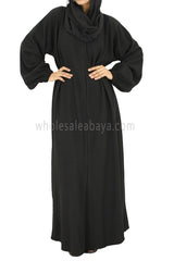 30051-E Fukro Black Abaya Coat