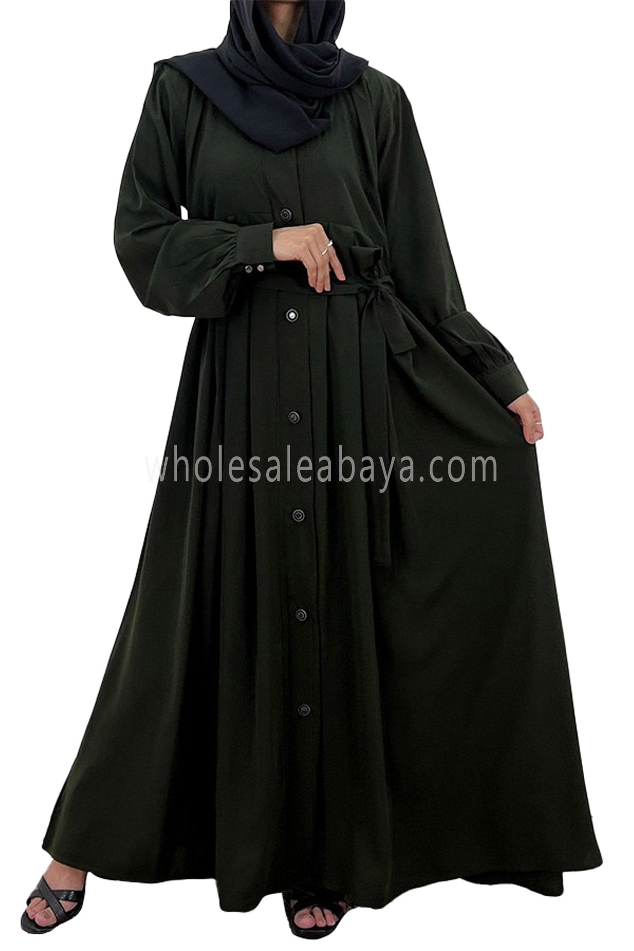 Latest Open Button C-39 Khakhi Green