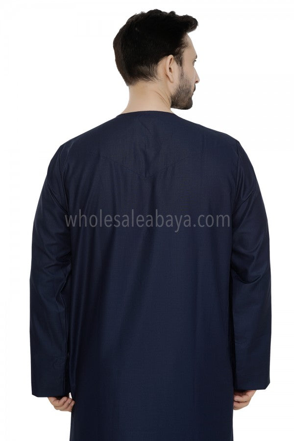 Latest Design Men's Omani Style Thoube 90008  RL10  Navy Blue