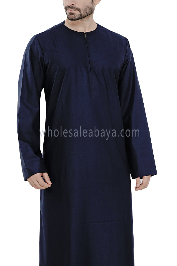 Latest Design Men's Omani Style Thoube 90008  RL10  Navy Blue