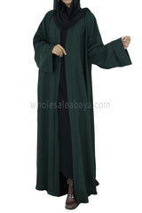 30051 C-7 Emerald Green Open Abaya