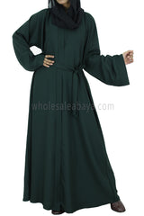 30051 C-7 Emerald Green Open Abaya