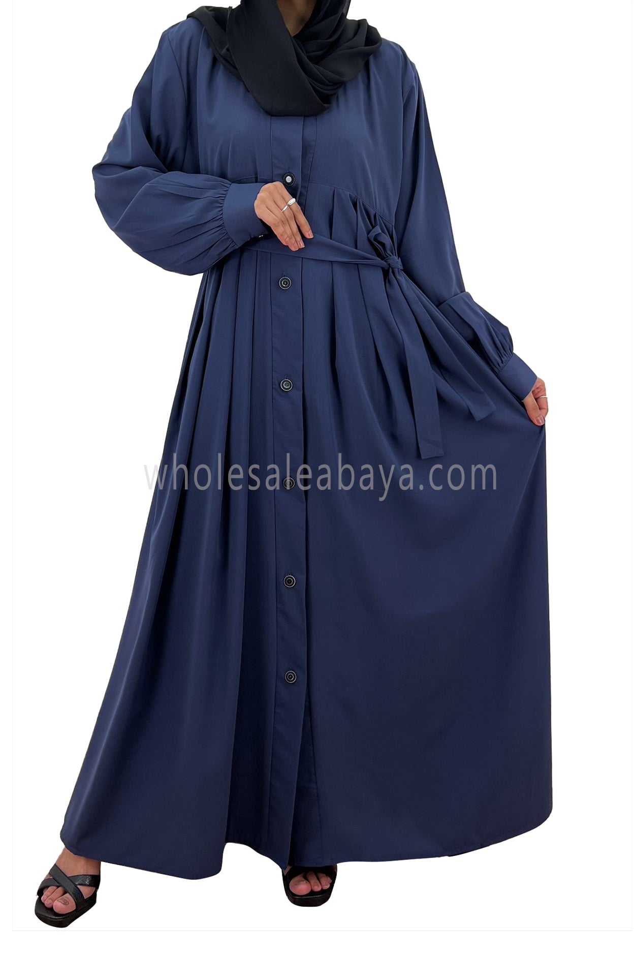 Latest Open Button C-44 Azure Blue