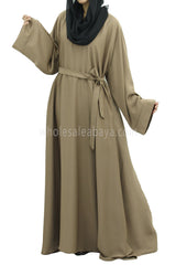 Nida Fabric Plain Close Abaya With Matching Belt 30418 C2